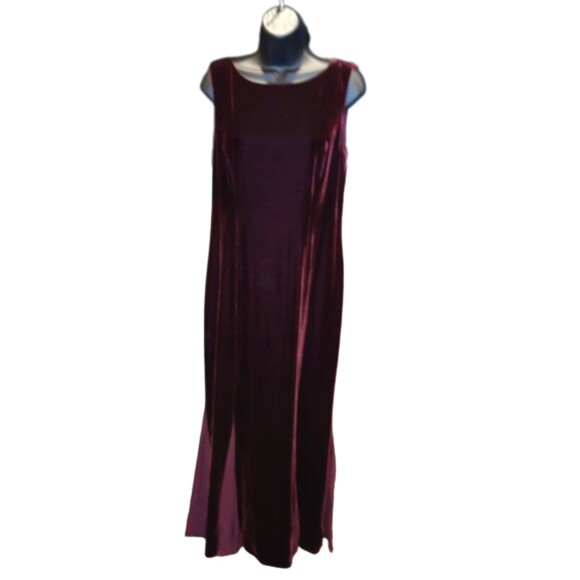 Talbots Woman's Size 8 Vintage "94" Y2K Velvet & Silk Maxi Dress - NWT - Picture 1 of 8